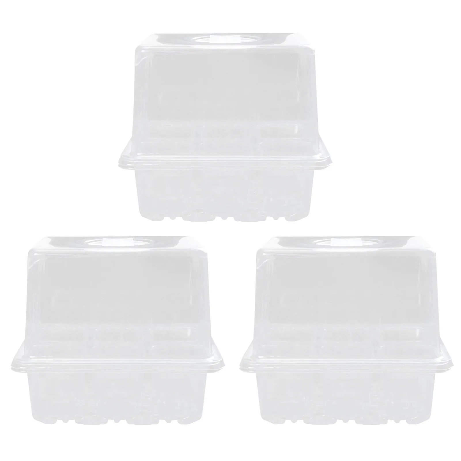 3Pcs Plant Germination Box High Quality Plastic Nursery Box Multi-Holes Design Waterproof Moisture-Proof Germination Tray Garden