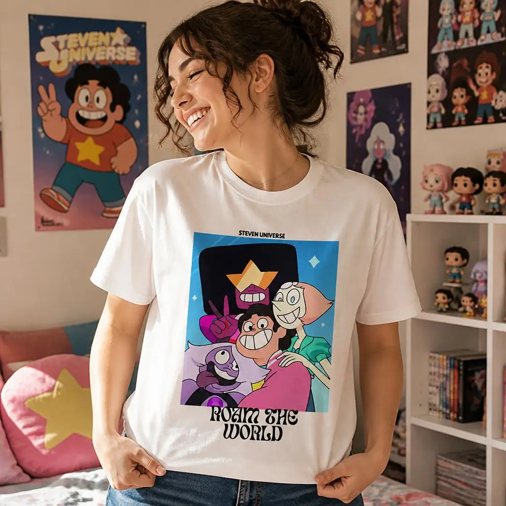 Anime Stevens Universes Men T Shirt 100% Cotton Clothing Fun Short Sleeve Tee Gift T-Shirts