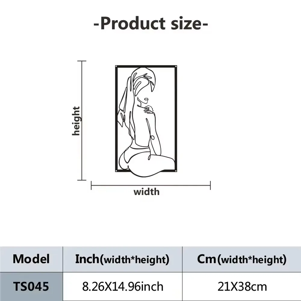 ARTLINEZ فن جداري معدني تجريدي باللونين الأبيض والأسود | ديكور فريد لغرفة النوم والمكتب #3