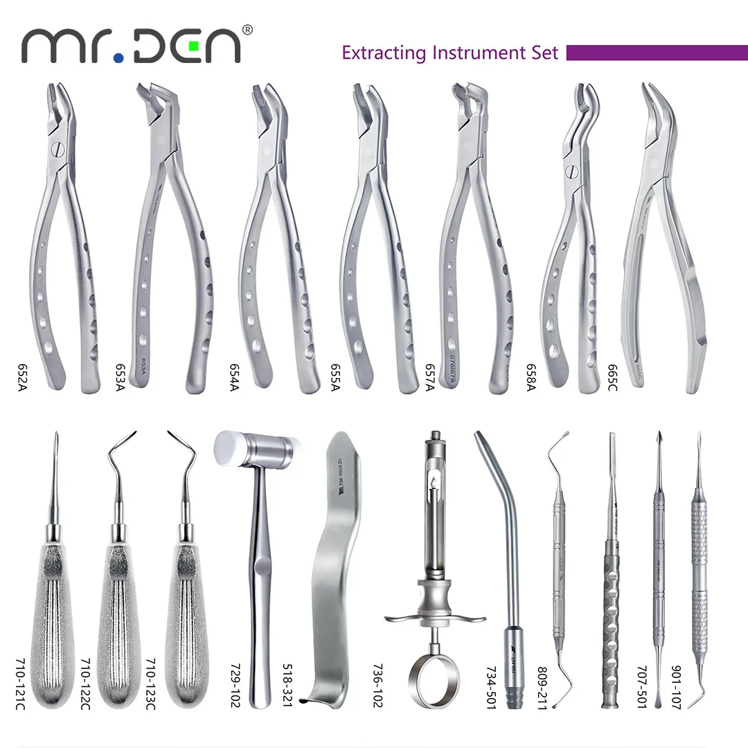 MR DEN Extracting Instrument Extracting Forceps Separation Dissection Chisels Excavators Auxiliary Tools Elevators