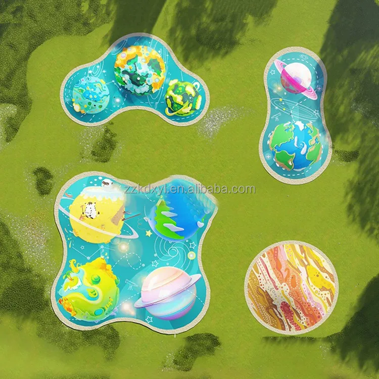 Starry Sky Inflatable Bouncing Cloud Trampoline, Commercial Kids Amusement Equipment, Unpowered Scenic Spot Attraction