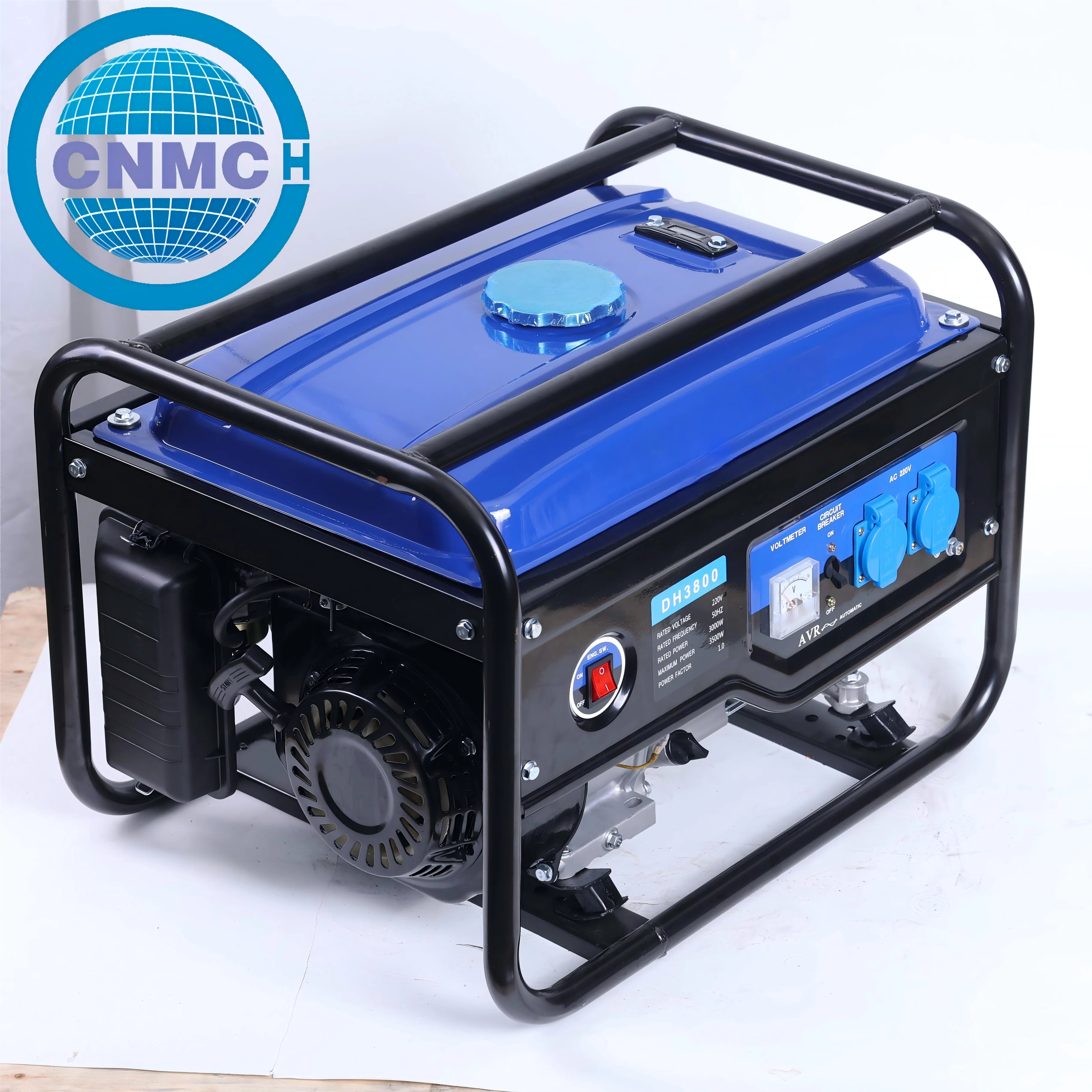8000Watt Generator 220V 50HZ Brush Excitation 4-Stroke All-metal material Electricstart Air-Cooled for Household Use