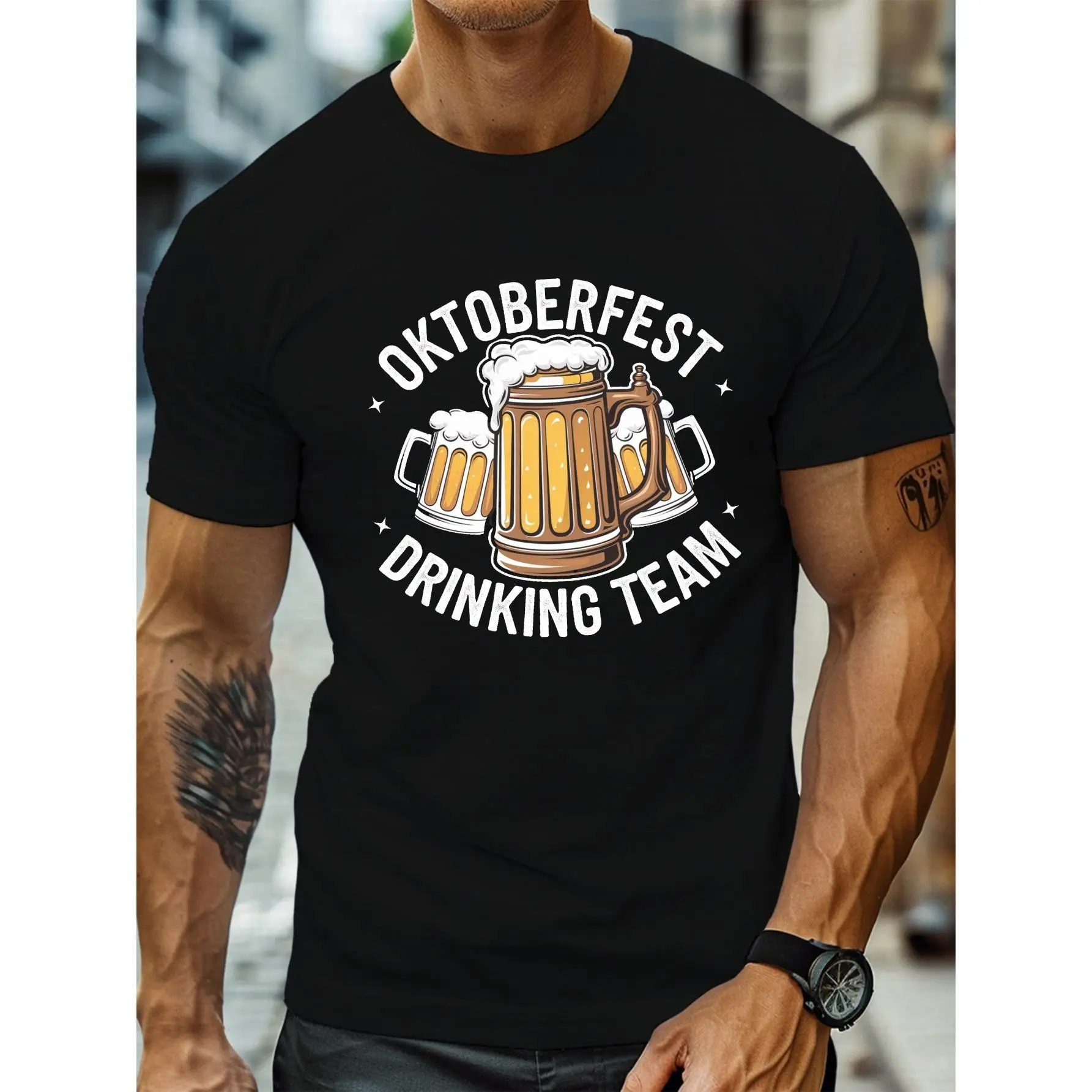 

Funny Oktoberfest T-shirt Men Women Drinking Team Graphic Tee Beer Festival Top Bavarian Drinking Party Gift