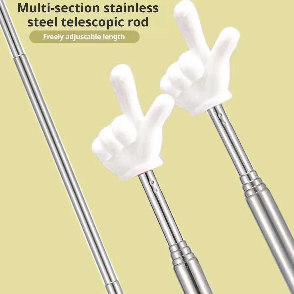 1/2/3PC Stainless Steel  School Office Teaching Pointer Telescopic Rod Finger Design Teaching Stick Finger Reading Sticks
