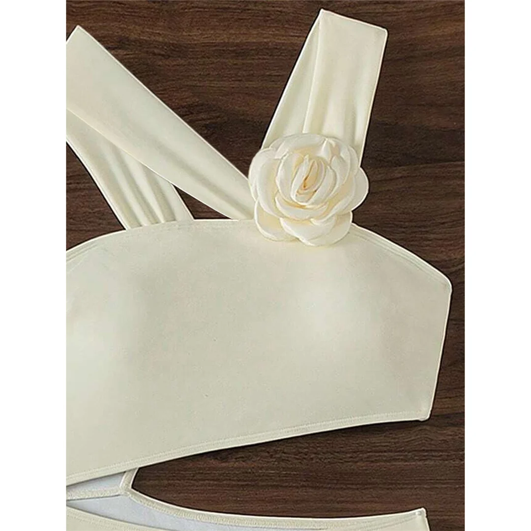 Neuer 3D-Blumen-Badeanzug mit asymmetrischem Ausschnitt für Damen, einteiliger Badeanzug, hoch geschnittene Beine, gepolstert, Badebekleidung, Badeanzug, Modell V6700 – Detail 20