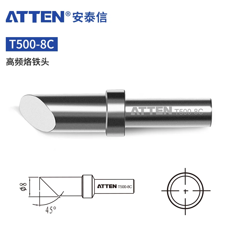 

ATTEN T500-8C Soldering Iron Tips For AT-315DH AT315 205H Welding Station Soldering Iron Head Replacement Accessories Tools