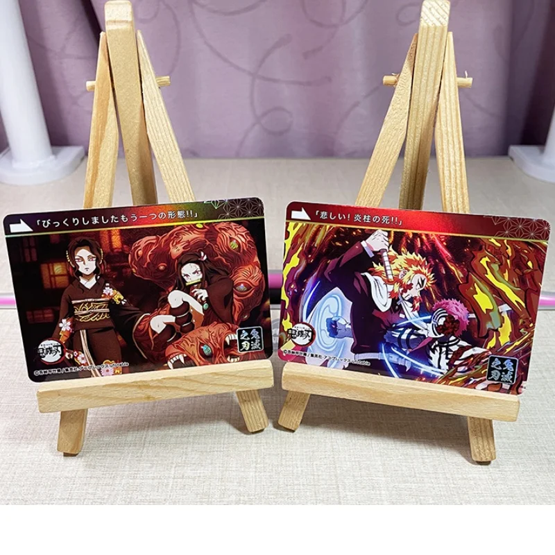 Demon Slayer Flash Card Kamado Tanjirou Nezuko Kochou Shinobu Rengoku Kyoujurou Diy Action Toy Figures Anime Game Collection