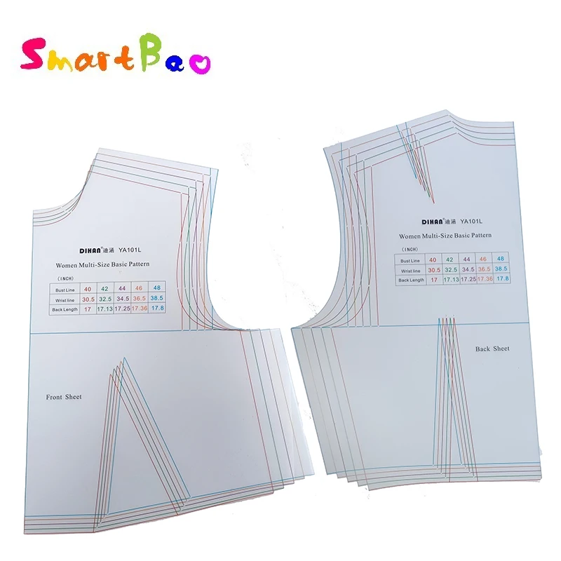 

1:1 Basic Inch Sewing Pattern L Size Fashion Women Prototype Full Scale Clothing Design Rulers Template Apparel Pattern Making