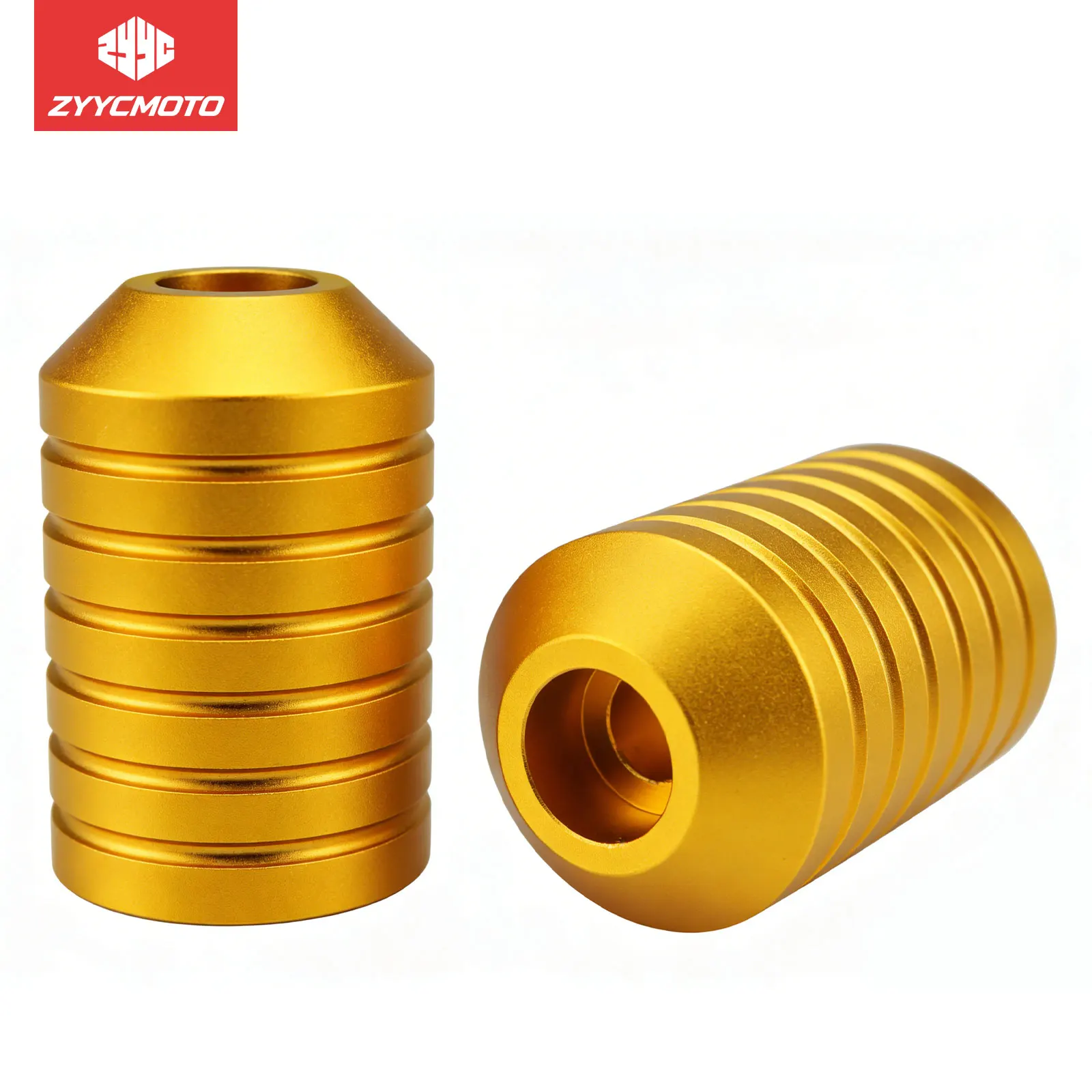 ZYYCMOTO Crash Bar CNC Aluminum Alloy Decorative Sliders End Caps for Harley Touring Softail Fit All 1.25' Flat Out Crash Bar