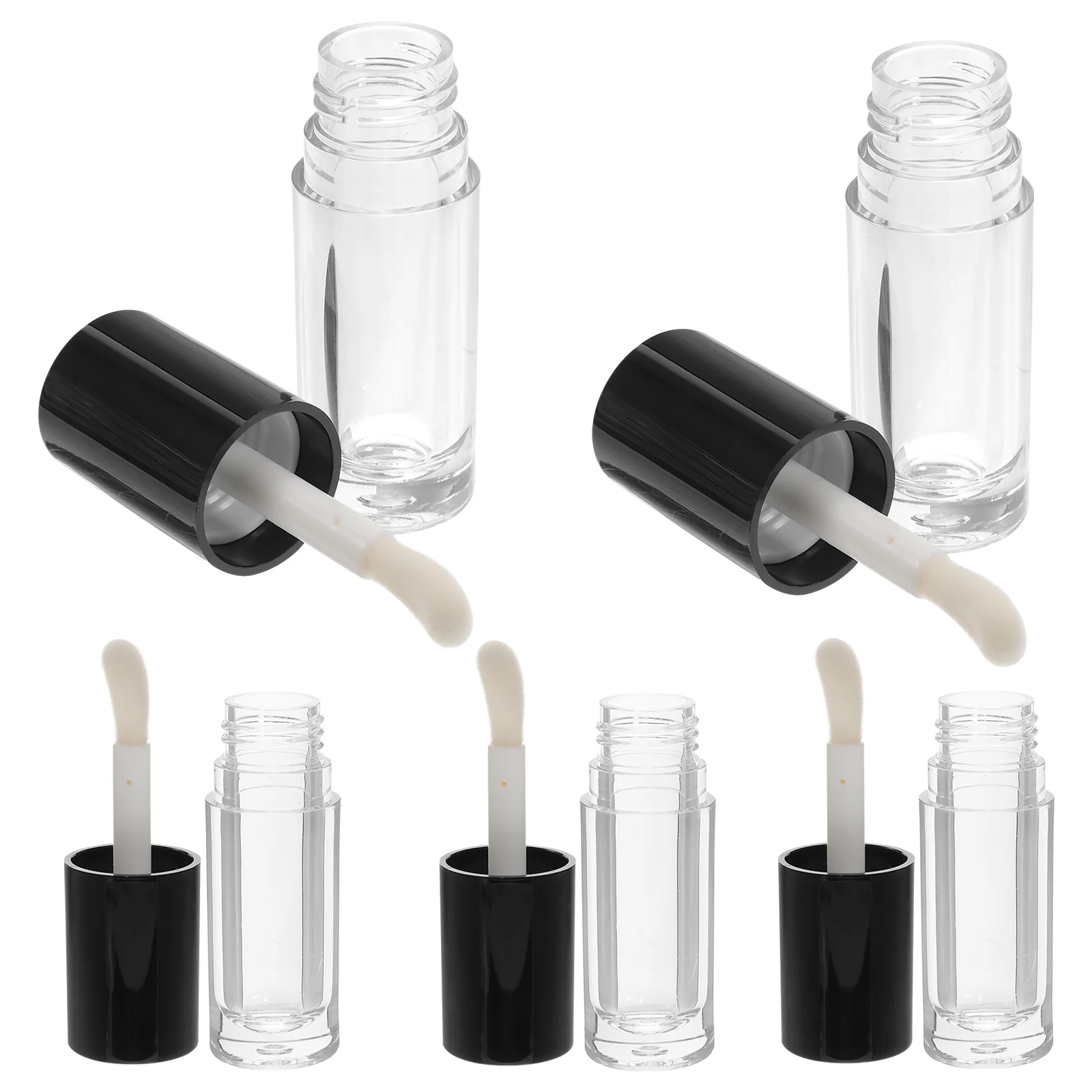 Tubes de Glaçure avec Baguette de Recharge, Tube Jules Gloss, Conteneur Africain, Petit HI Mini Voyage, 5 Pcs