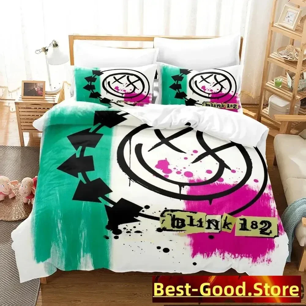 

3D Print Blink-182 Bedding Set Boys Girls Twin Queen King Size Duvet Cover Pillowcase Bed boys Adult Home Textileextile