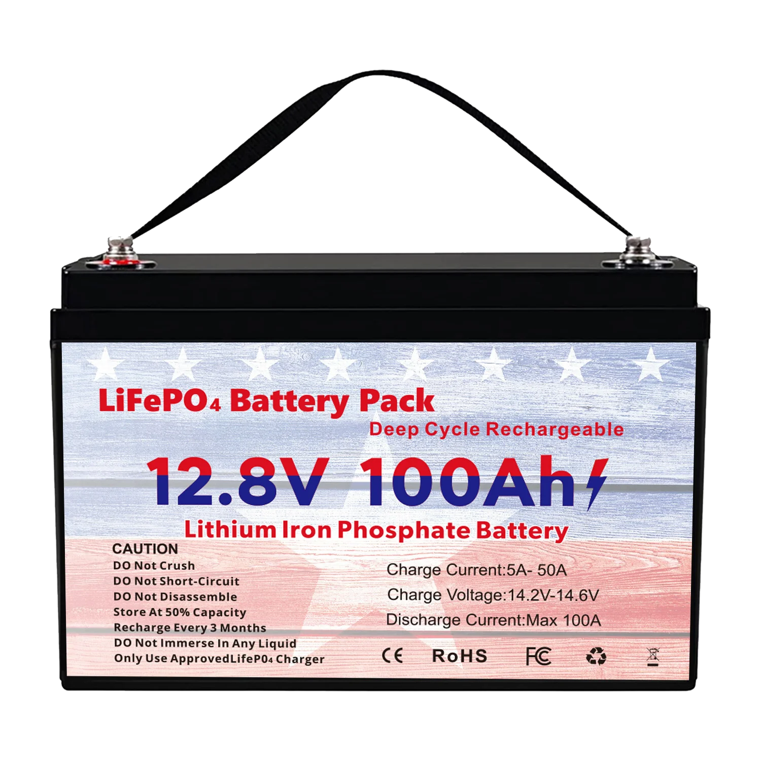 

12V 100Ah LiFePO4 Battery 1280WH Energy