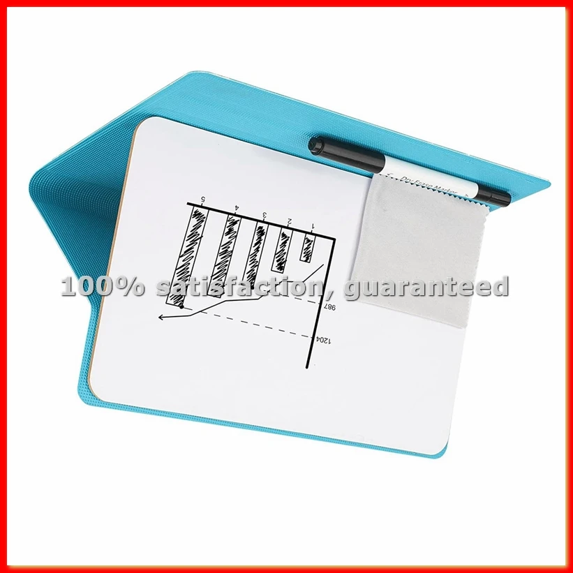 Portable Small Whiteboard, Reusable Mini Magnet Dry Erase Board with Marker Wipe Cloth Magnetic Dry Erase Board Blue-A68X