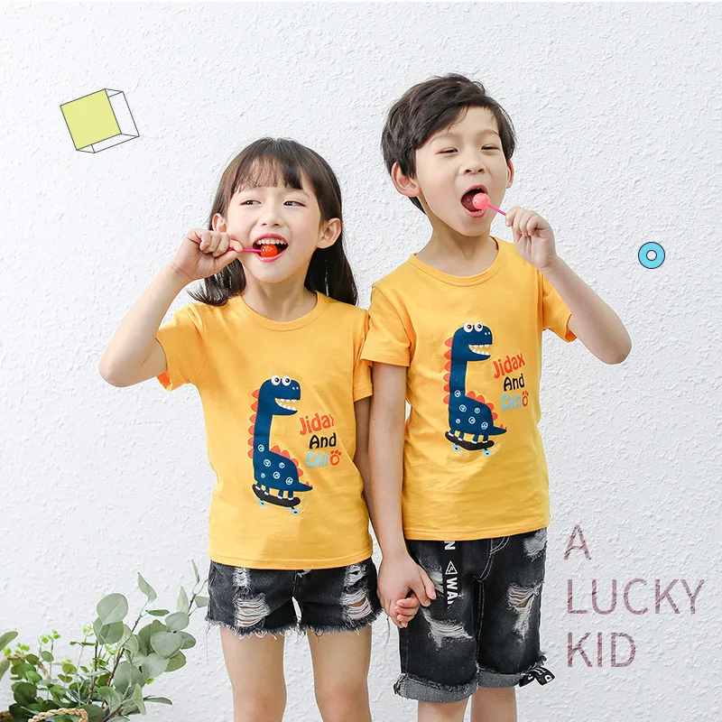 Summer clothing sets for baby cartoon cute style t shirt+pants 2pcs/set pure cotton sleeveless vest girls shirt boys shorts pant