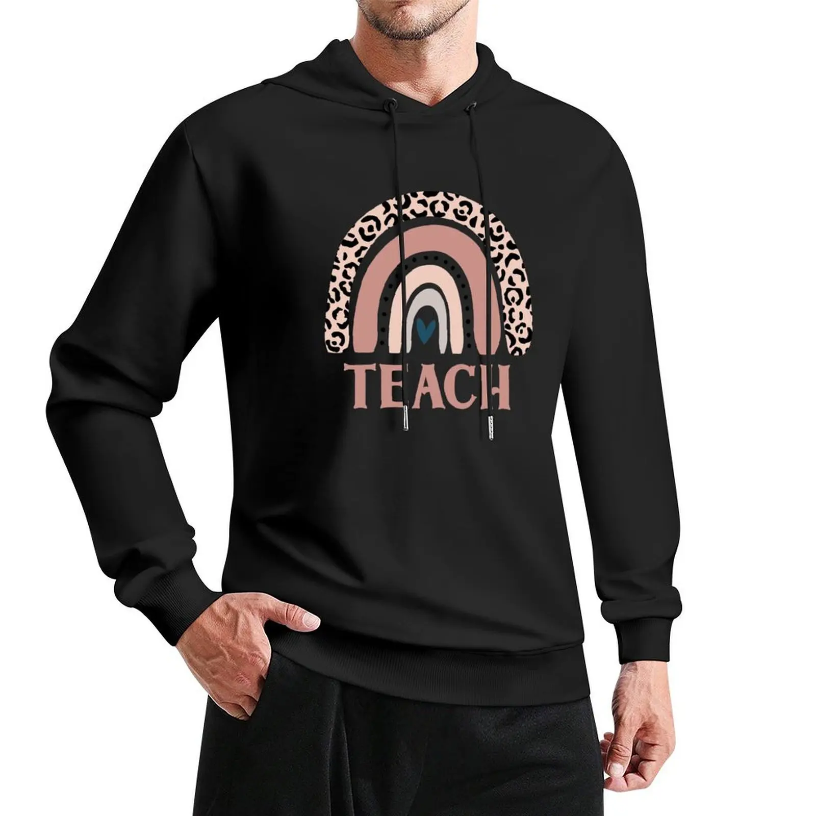 Boho Rainbow - Teacher Teach Pullover Hoodie male clothes korean style clothes graphic hoodies