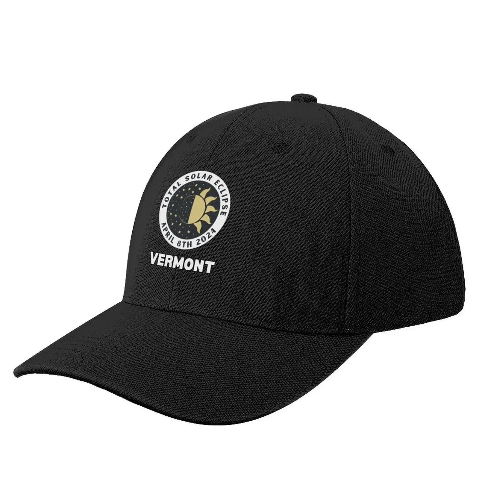 

Total Solar Eclipse 2024 Vermont VT Baseball Cap Beach Golf Hat Trucker Hat luxury woman cap Golf Men Women's