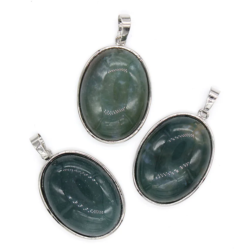 Natural Spectrolite Pendants For Women Natural Labradorite Crystal Agate Oval Stone Pendant Men Jewelry Making