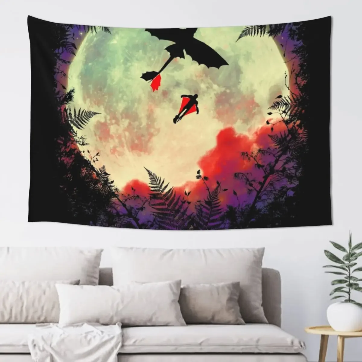 

Dragon Moon Tapestry Cute Room Decor Funny Tapestry