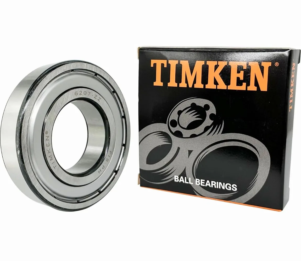 

2PCS TIMKEN 6207-2Z Bearing 35x72x16mm Double Metal Shield Pre-Lubricated Dustproof Machinery Bearing