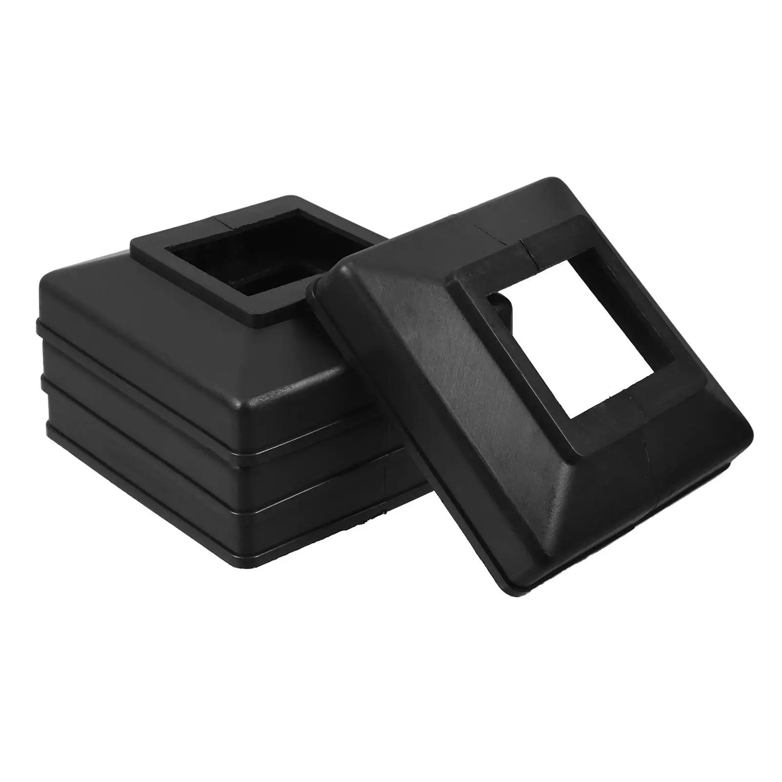 

4 Pcs Decorative Post Skirt Fence Parts Plastic Lamp Cover Black Caps Stylish Column Wraps Enhance Durable Outdoor Practical
