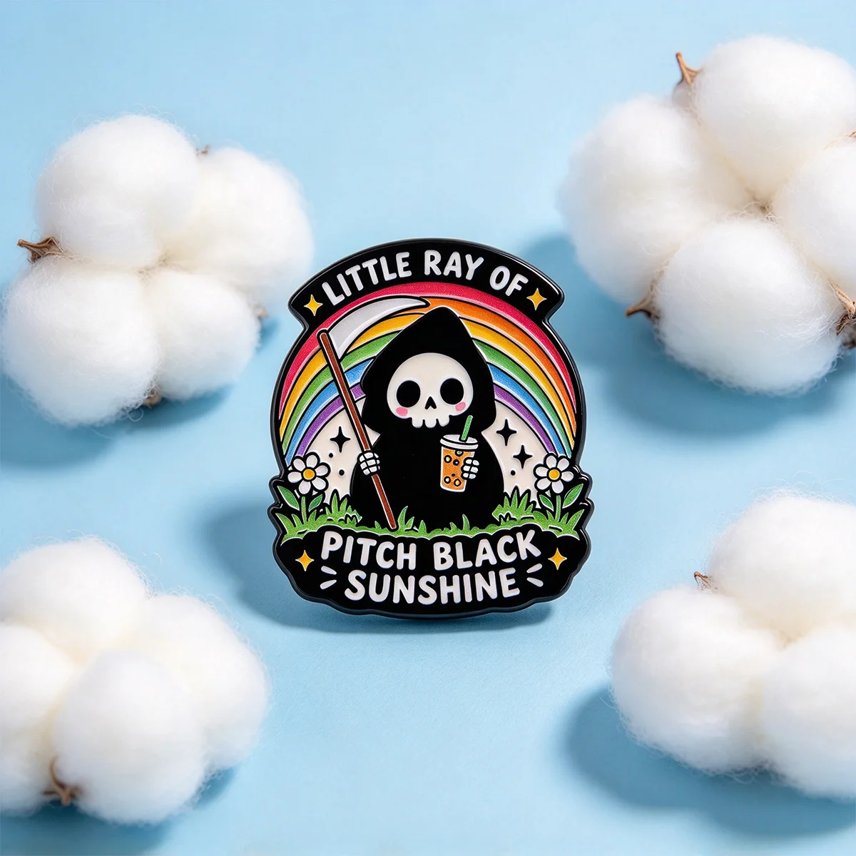 5pcs Halloween Skull Enamel Pins Set Cartoon Skeleton Lapel Brooch Rainbow Badge Gothic Backpack Decor Holiday Gift