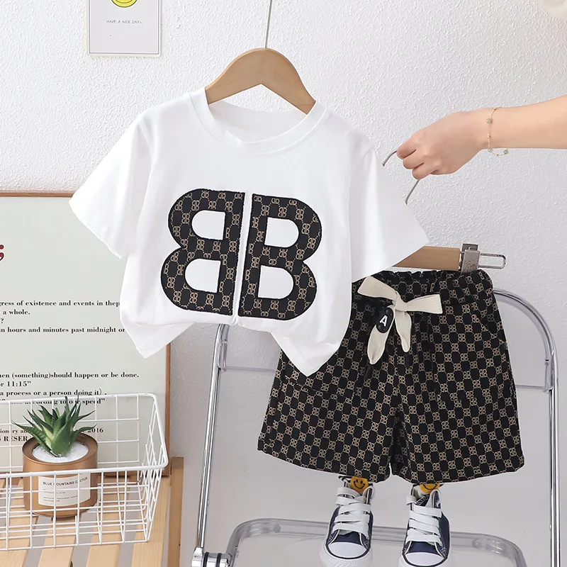 Boys Clothing Sets Summer 2024 Children T-shirts Shorts 2pcs Sports Suit For Baby Jogging Tracksuits Kids Outfits Toddler 3 4 5Y