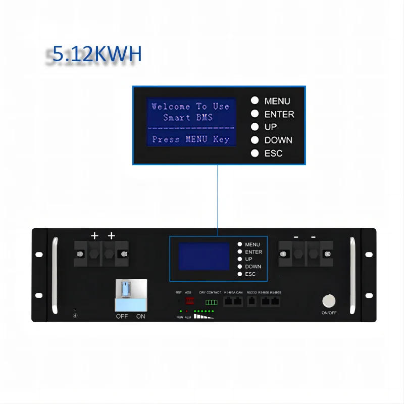 Smart Rack Mounted 5kWh Lifepo4 Solar Battery 48v 100ah/200ah Lithium Battery 10kWh Home Energy Storage System Eco-Friendly