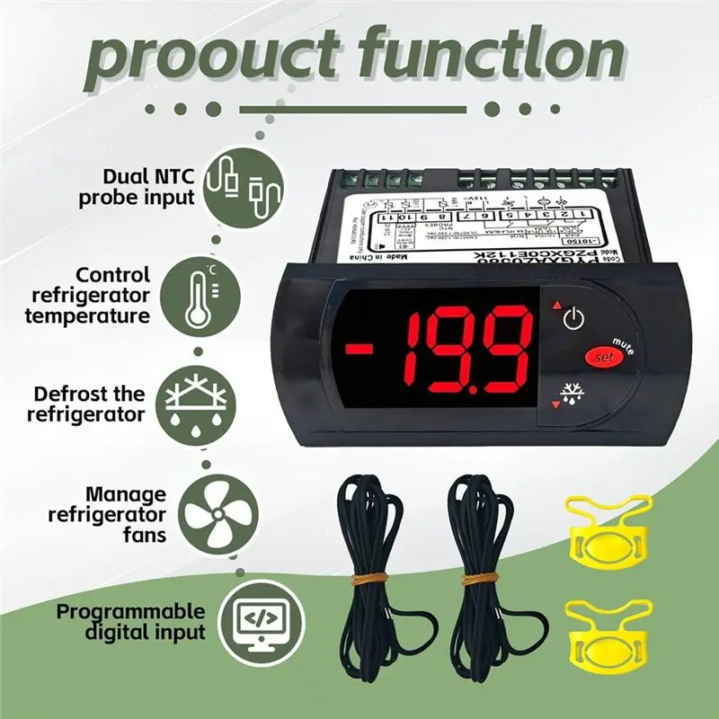 DT17 Digit Temperature Control Thermostat with Sensor Probes 115V for Freezer Refrigerator