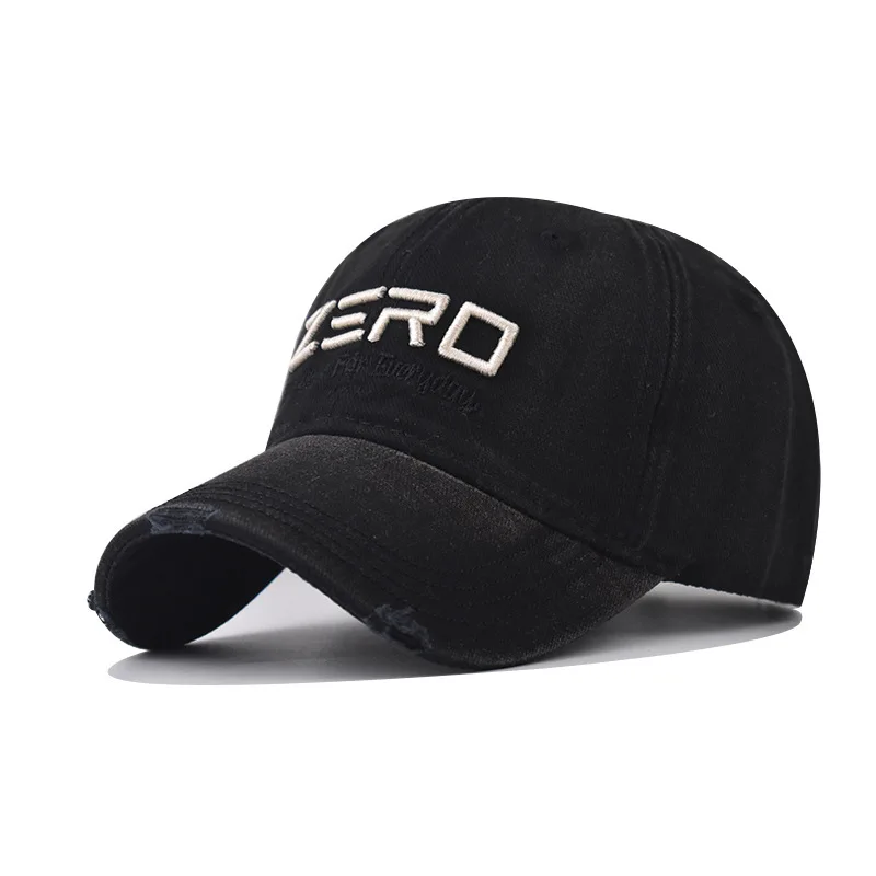 

New Cotton Zero Large Embroidered Baseball Outdoor High Quality English Letter Duck Tongue Cap