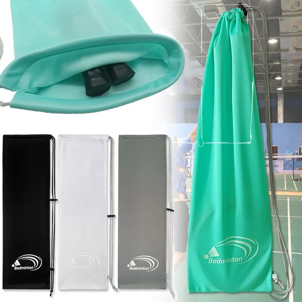 حقيبة مضارب تنس الريشة السميكة ذات سعة كبيرة ، غطاء كيس مضرب ، مقاوم للأوساخ ، أكمام واقية سوداء