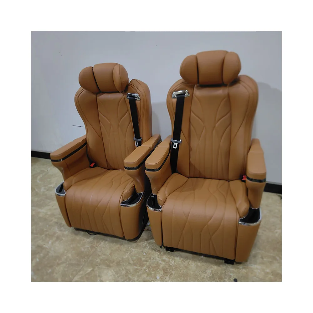 Commercial Car Third Row Comfortable Nappa Leather Luxury Seat Touch Control Screen Split Sofa Bed MPV W447 Alphard