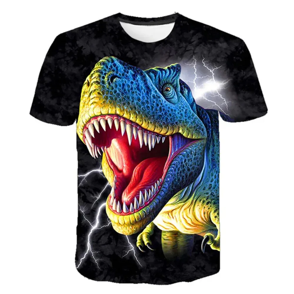 Boys Summer Clothes Dinosaur Clothes Kids for Birthday from 8 to 10 Years Children\'s Clothing for Girls Animals Graphic T Shirt