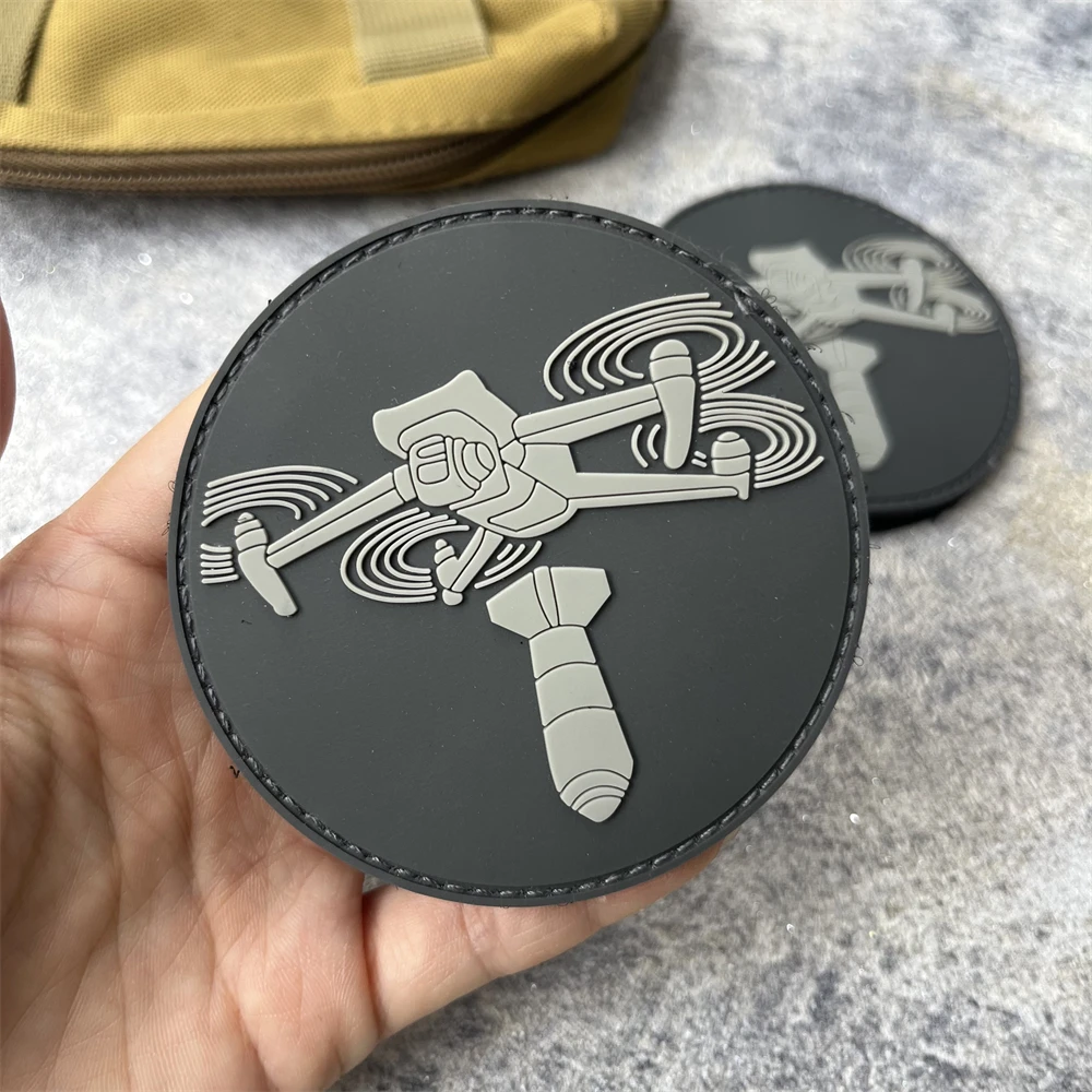

Tactical UAV Patch Military Morale Badge Drone PVC Hook and Loop Patches for Clothing Backpack Decoration Accessories Sticker