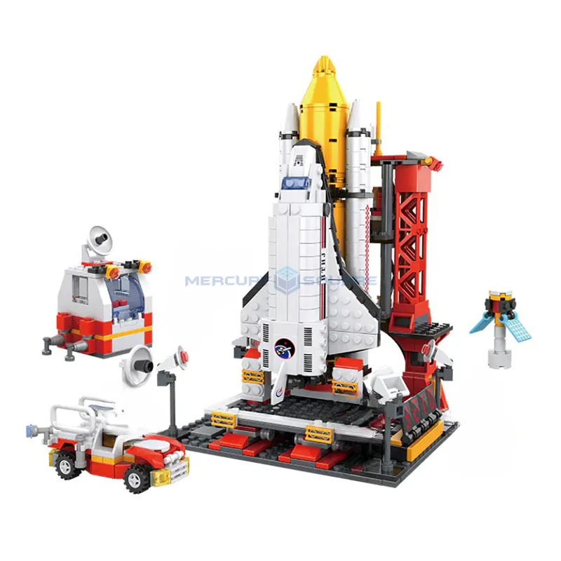 Shuttle Launch Center System Model Building Blocks MOC 1223 Space Launch Vehicles Bricks Educational Aviation Toy Kids Boys Gift