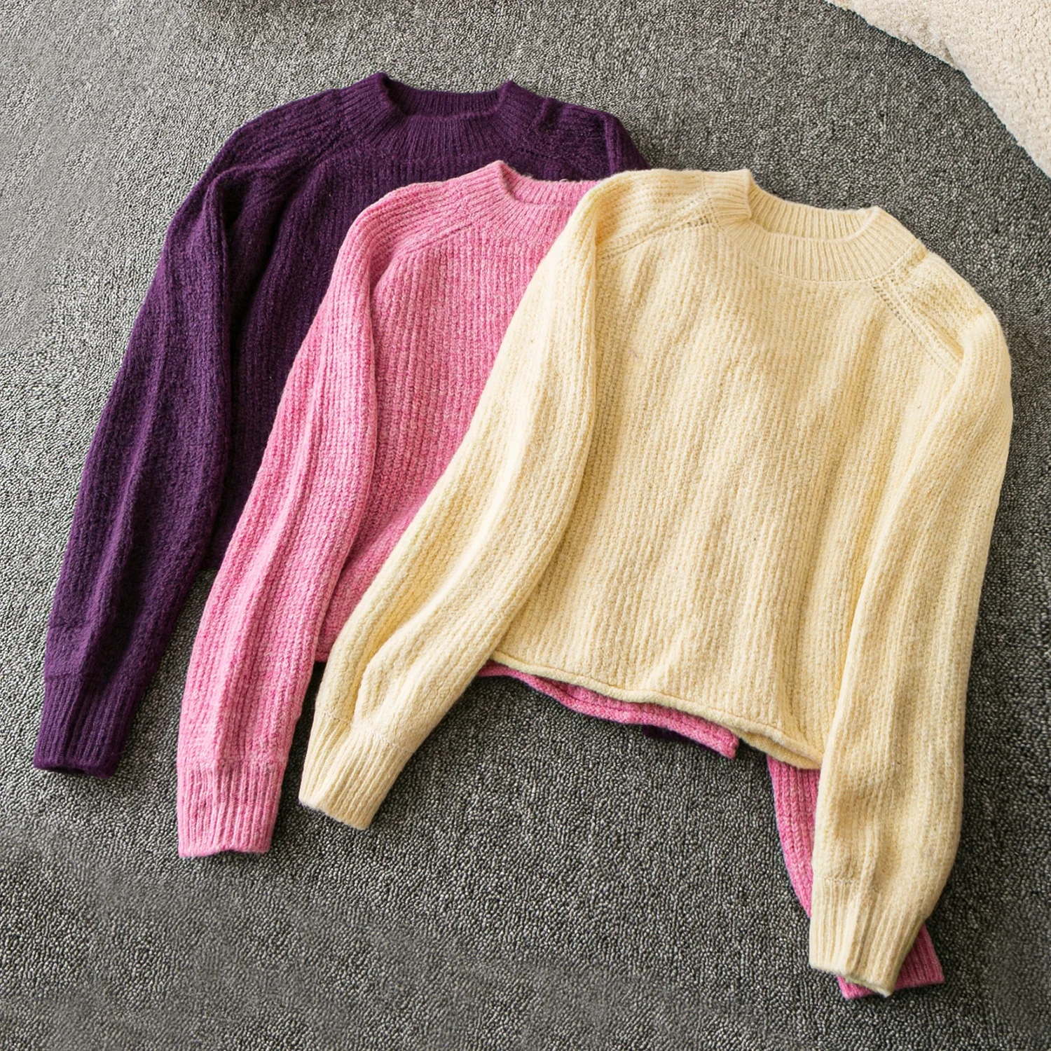 

Повседневный длинный свете круглый Ne вязаный свитер весна осень корейский Sle молодежный Жан Love And Happin Commute Sle