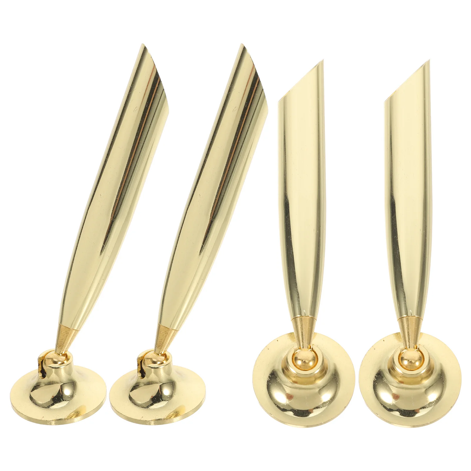 

4Pcs Metal Pen Holder Base Minimalist Design Stable Support Rack for Fountain Ballpoint Pens Office School Use