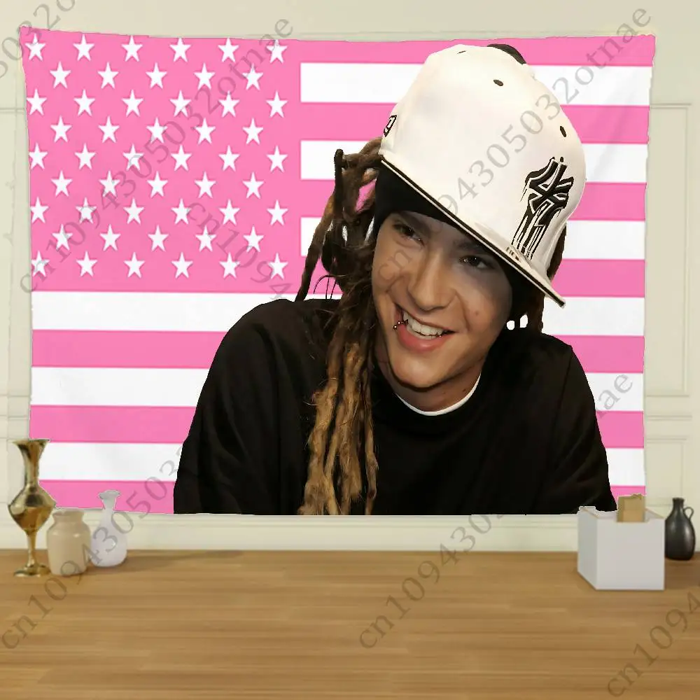 Tom K-Kaulitz Flag Tapestry Creative Pattern Photo Living Room Wall Art Decor Party Outdoor Decorate