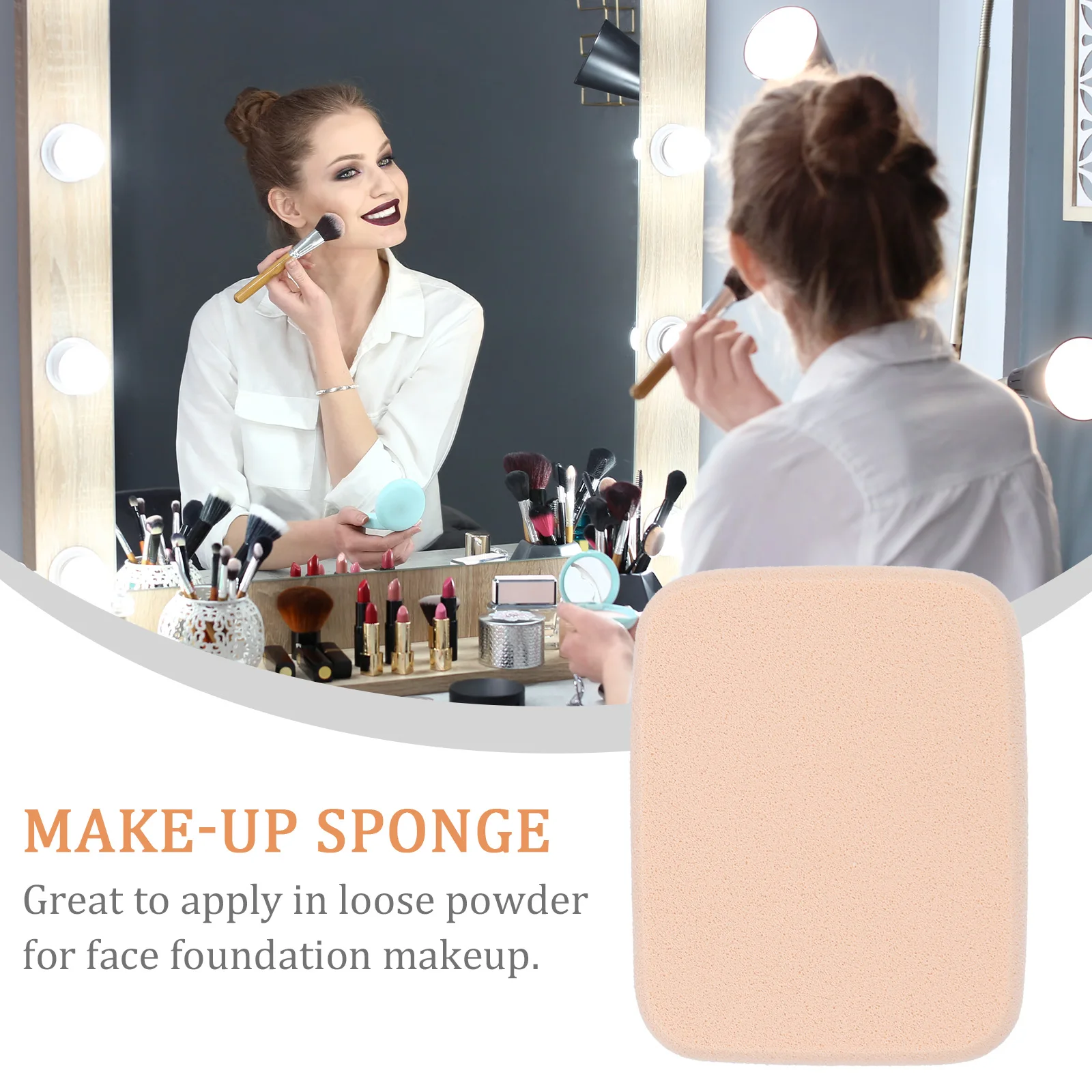 2 stuks poederdonsdoos voor gezichtspoeder foundation spons concealer make-up schoonheid compacte gezichtsbladerdeeg blender glad