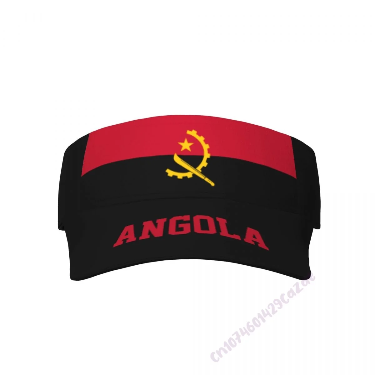 Angola Flag Sunscreen Visor Cap Adjustable Breathable Sun Hats Unisex Sports for Beach Golf Tennis Outdoor