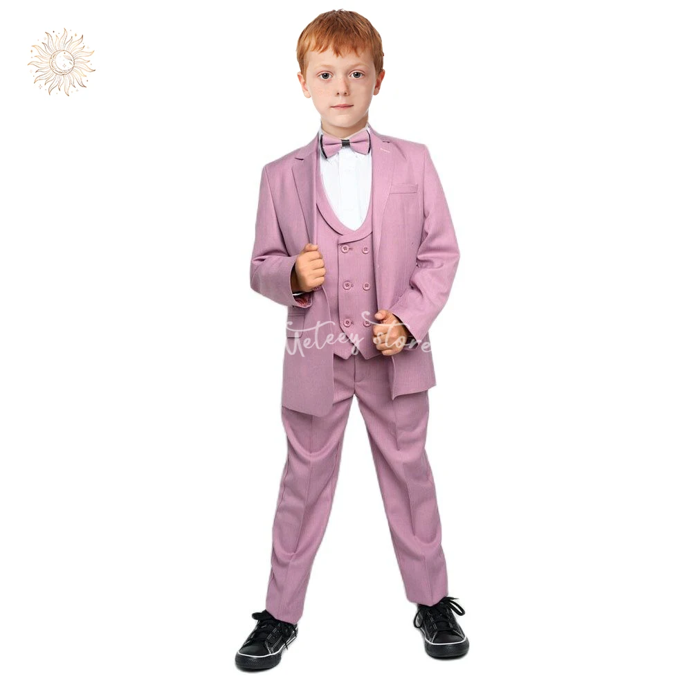 Jungen Blazer Weste Hosen Set Freizeit anzug klassische Kinder 3 Stück Sport mäntel Outfits Jungen Abend garderobe Jungen Anzug