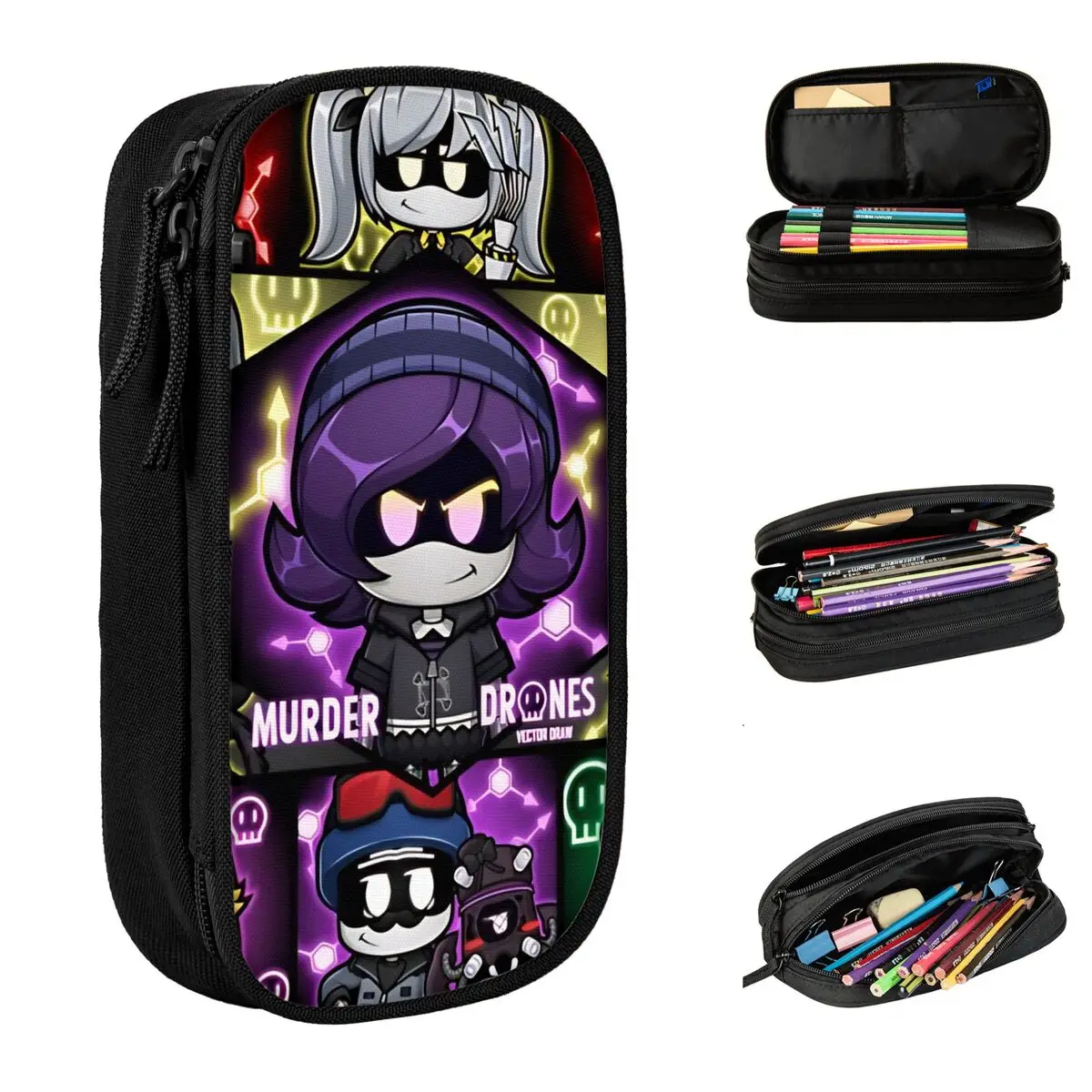 

Cute Murder Drones Uzi Pencil Cases Pencilcases Pen for Student Large Storage Bags Office Gift Stationery