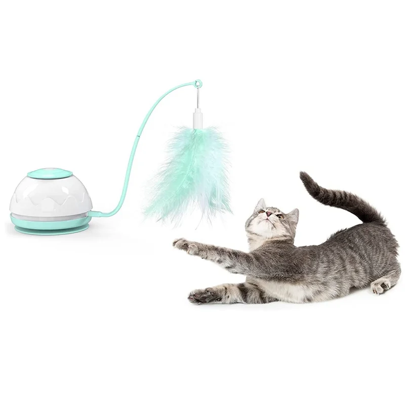 Electric Motion Cats Toy Automatic 4 Modes Interactive Motorized Wand Toy Self Play Electronic Exercise Pet Toy for Cats