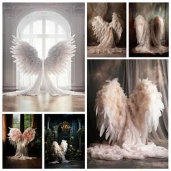 Mehofond Photography Background Angel Pure White Wings Kid Birthday Party Maternity Art Portrait Decor Photo Backdrop Studio