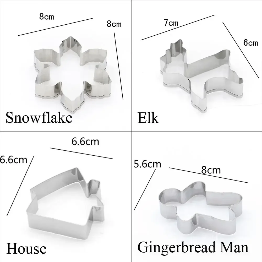 1/2PCS Elk Xmas Theme Santa Claus Christmas Cookie Cutter Cake Mould Biscuit Mold Baking Tool view 4