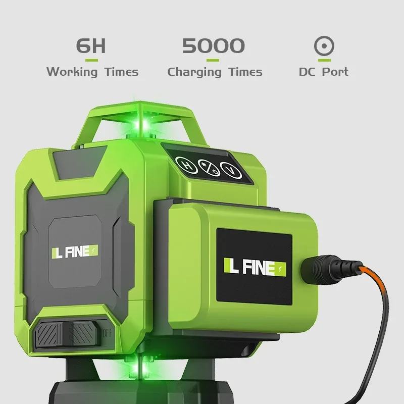 Lfine 16 Lines Laser Levels 360°Self-leveling with Tripod and Suitcase Horizontal And Vertical Professional  Laser Level Tool