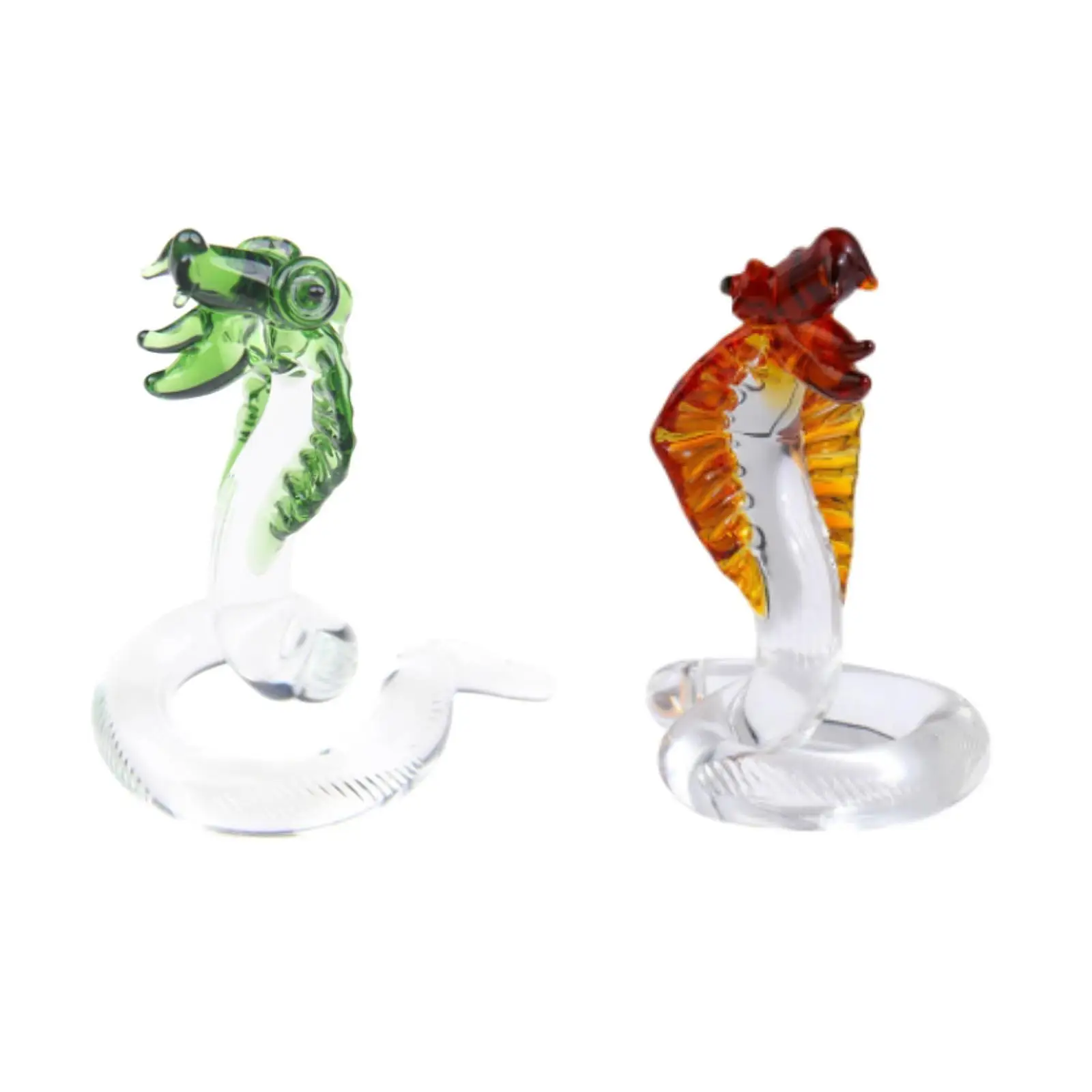 زخرفة تمثال ثعبان صغير زجاجي، 2025 سنة صينية لتزيين الثعبان