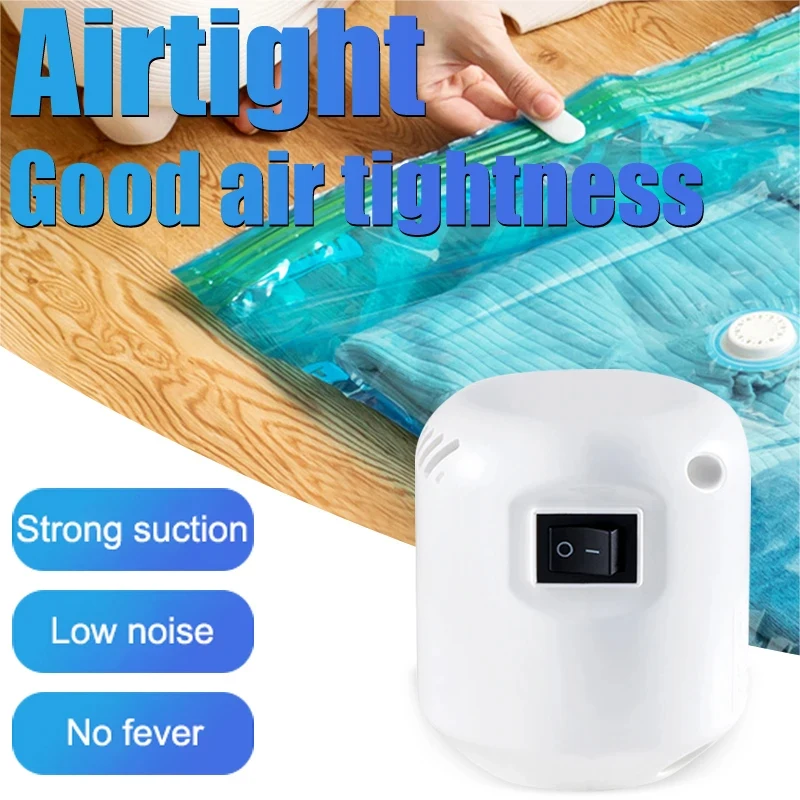 Picture 3: Electric Air Pump Portable Vacuum Sealed Compression Bag Pump Mini Vacuum Sealer Machine for Clothes Storage Bags Food Organizer