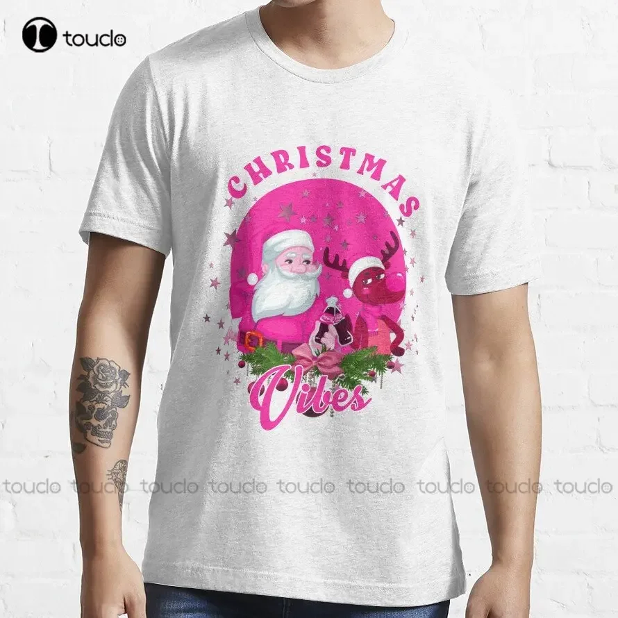 Vintage Santa Christmas Vibes Trending T-Shirt T Shirt Dress Custom Aldult Teen Unisex Digital Printing Tee Shirts Custom Gift