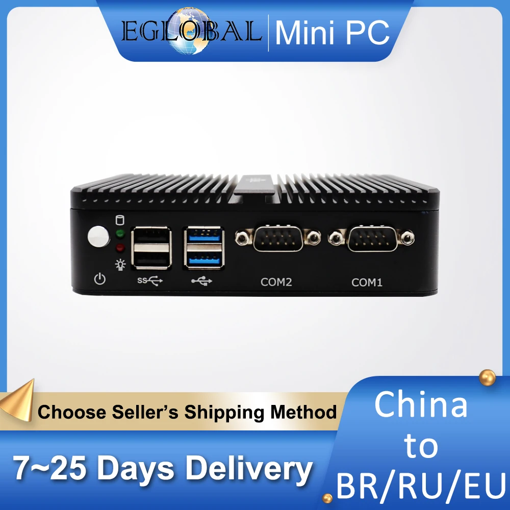 Eglobal Mini Pc Windows 11 Os Intel Celeron J4125/N 4100 8Gb Ram 256Gb Ssd Intel Uhd Graphics S600 1000Mbps Ethernet 2 * Lan Computer