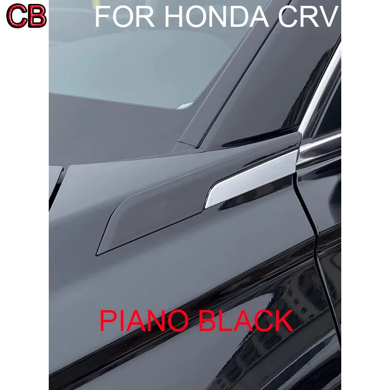 For Honda CR-V 2023 2024 Carbon Fiber/Piano black Leaf board side emblem decoration frame Cars Accessories